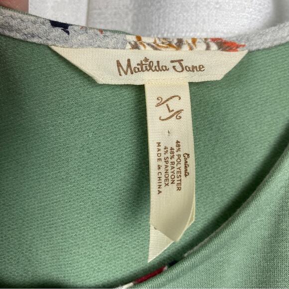 Matilda Jane Mint Green Long Sleeve Resting Day Pocket Knit Jumpsuit Sz.L - Picture 7 of 14